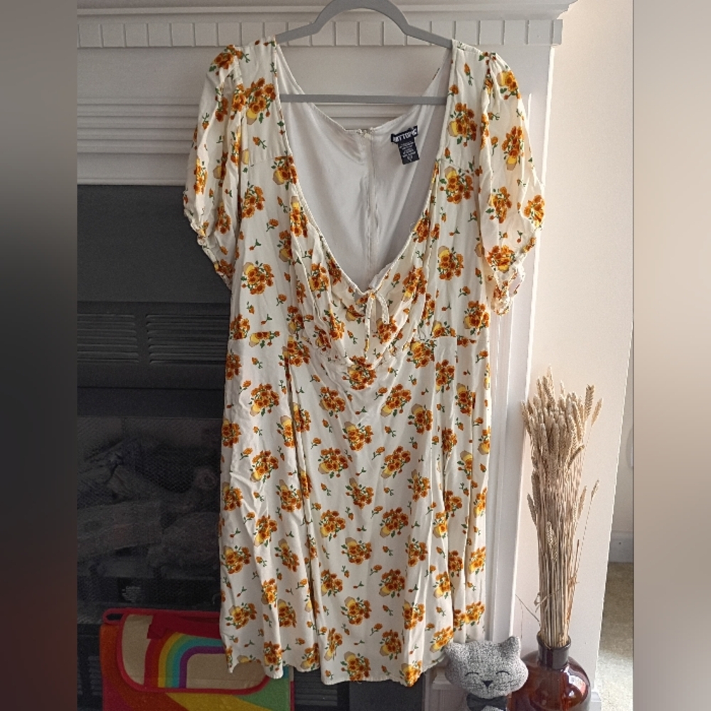 Adult Hot Topic 5 Sunflower Puff Sleeve Dress